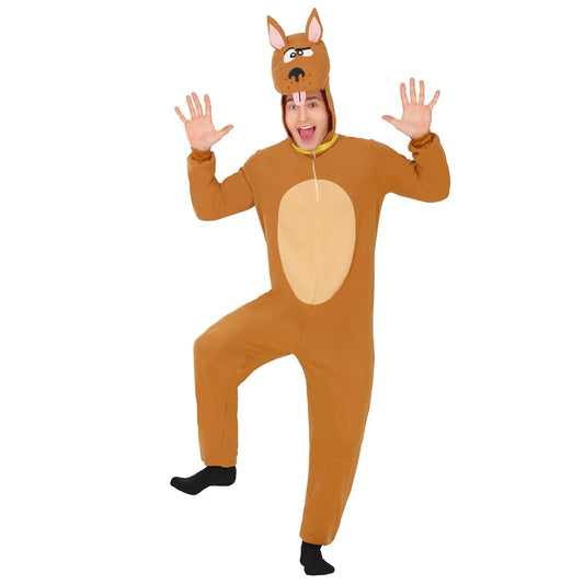 Brauner Scooby Hund Kostüm für Erwachsene