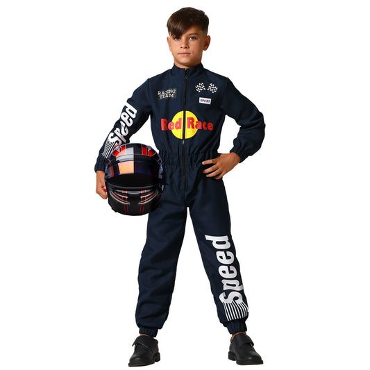 Formel-1-Piloten-Kostüm Blau für Jungen