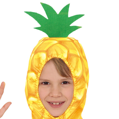 Gelbe Ananas-Kostüm für Kinder