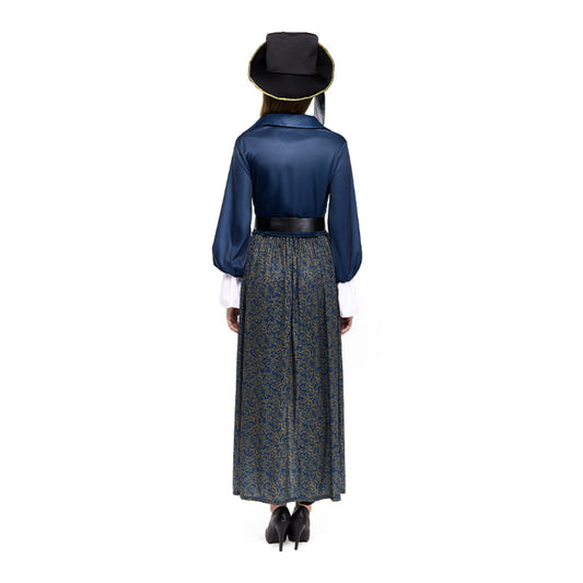 Indigo-Piratin-Kostüm für Damen