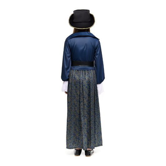 Indigo-Piratin-Kostüm für Mädchen