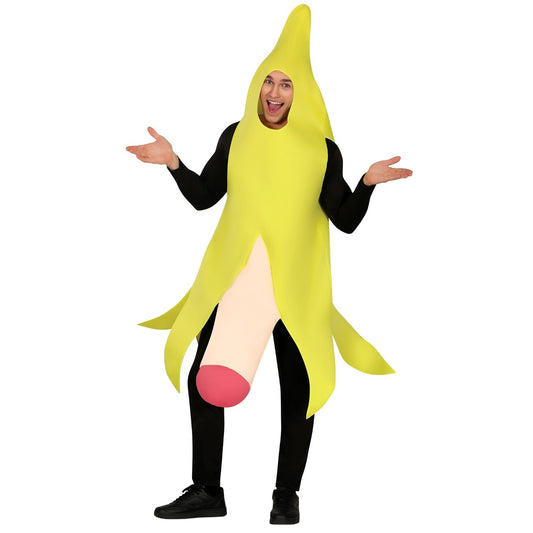 Lustiger Bananen-Kostüm gelb für Erwachsene