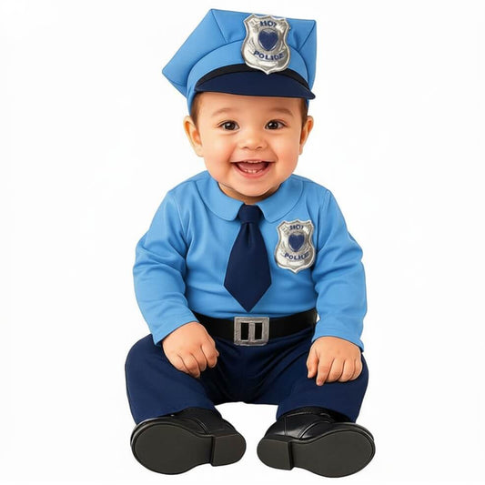 Klassischer Polizei Kostüm für Baby