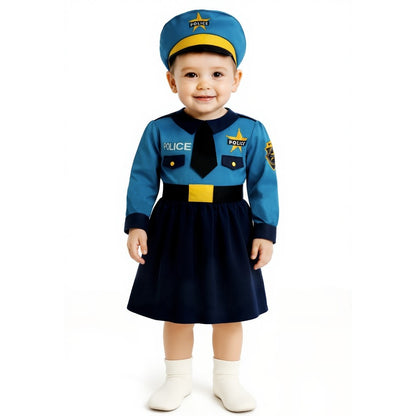 Polizistin-Kleid-Kostüm für Babys