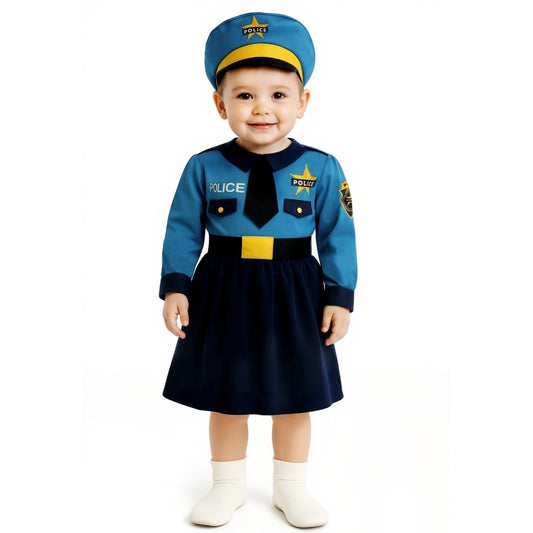 Polizistin-Kleid-Kostüm für Babys