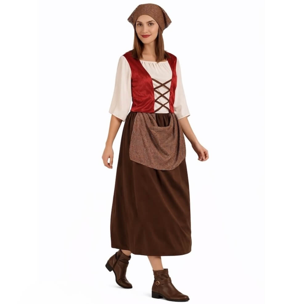 Gastwirtin Braun-Kostüm für Damen
