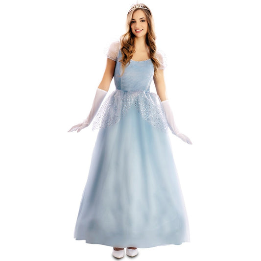 Blaues Märchenprinzessin Kostüm für Damen