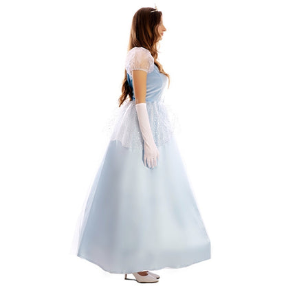 Blaues Märchenprinzessin Kostüm für Damen