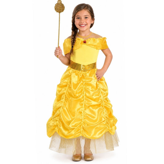 Goldenes Prinzessin-Kostüm für Mädchen