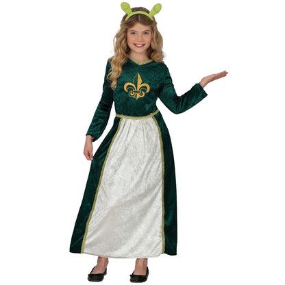 Mittelalterliches Prinzessin Fiona Kostüm für Mädchen