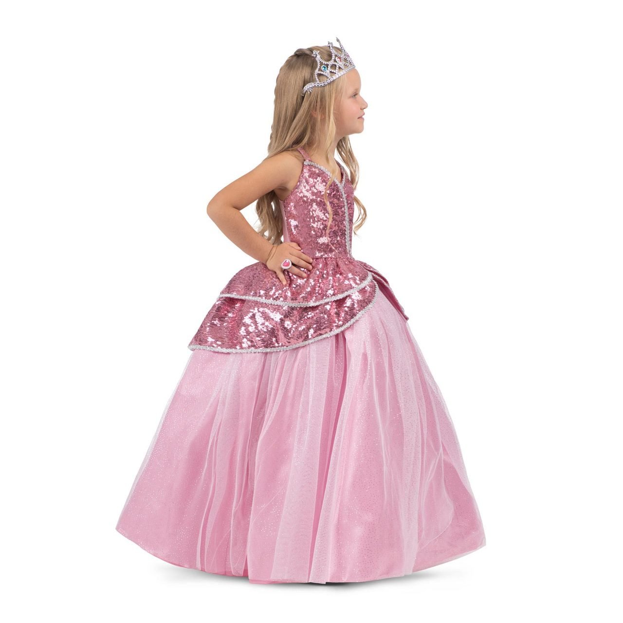 Prinzessin-Rosa Deluxe Kostüm für Mädchen