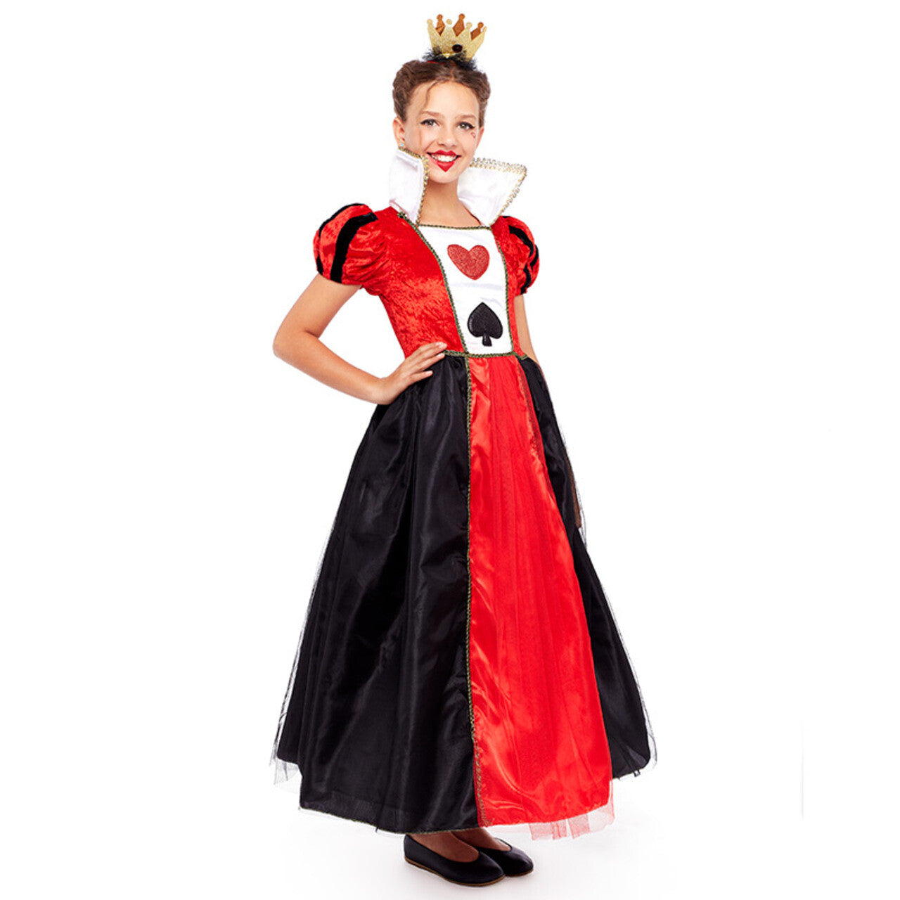 Herzkönigin-Glamourös Kostüm für Mädchen
