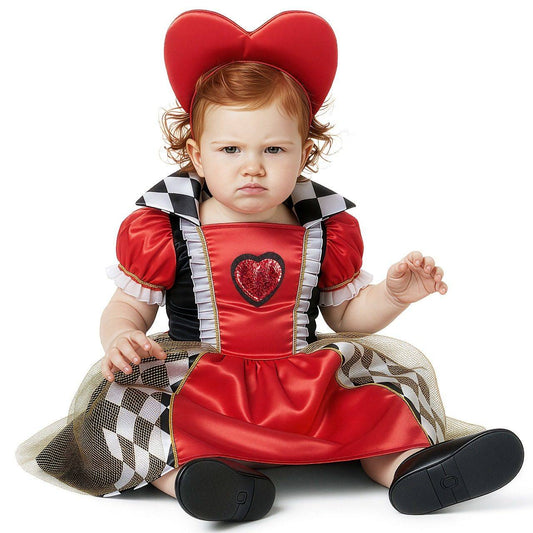 Rotes Herzkönigin Kostüm für Babys