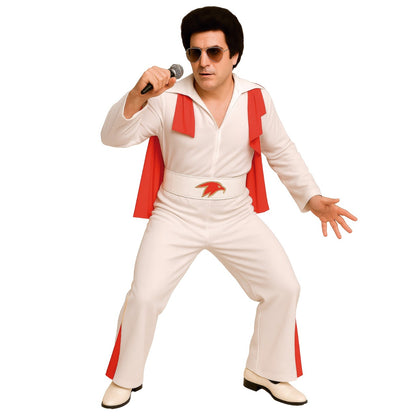 Rockkönig-Kostüm mit Umhang für Herren