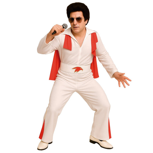 Rockkönig-Kostüm mit Umhang für Herren