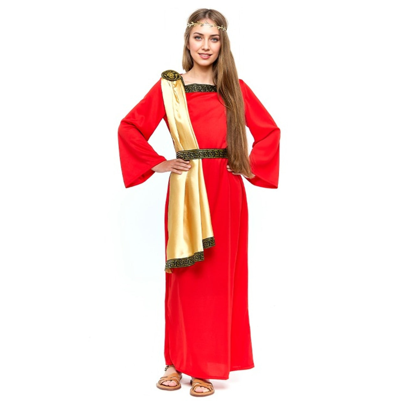 Elegantes Römisches Rotes Kostüm für Damen