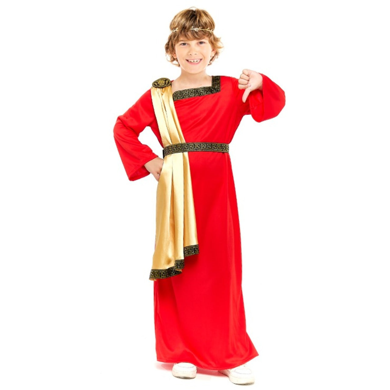 Elegantes Römisches Rot-Kostüm für Kinder
