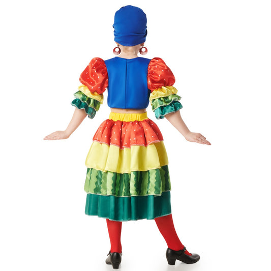 Buntes Rumbera-Kostüm für Mädchen