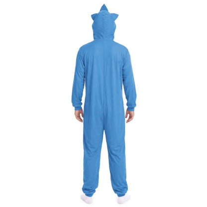 Súper-Blauer-Igel-Kostüm für Erwachsene