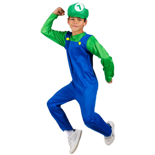 Super Luigi Videospiel Kostüm für Jungen