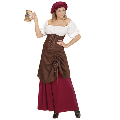 Wirtin-Locandiera-Kostüm für Damen
