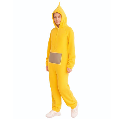 Gelbes Teletubbie-Kostüm für Erwachsene