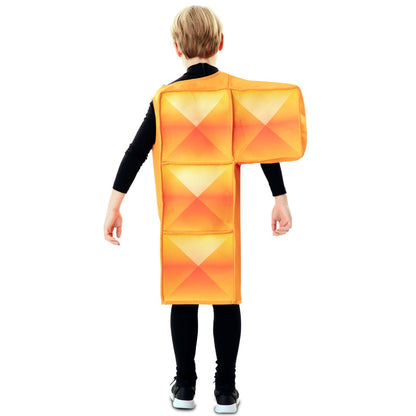 Orangefarbenes Tetris-Kostüm für Kinder