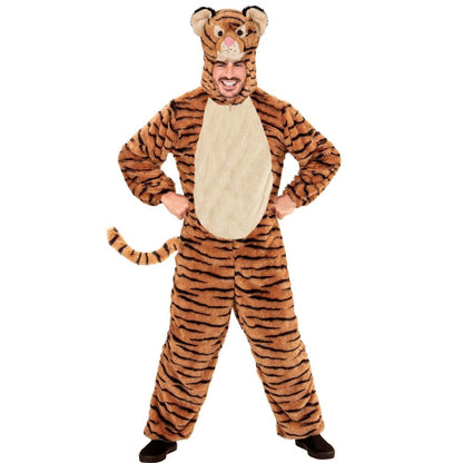 Plüsch-Tiger-Kostüm für Erwachsene