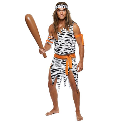 Zebra-Höhlenmensch-Kostüm für Herren