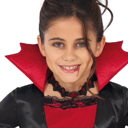 Bordeauxfarbenes Vampirin Kostüm für Mädchen