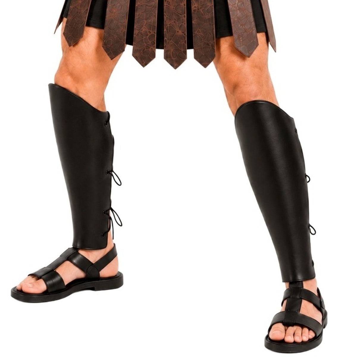 Schwarze Gladiator-Schienbeinschoner