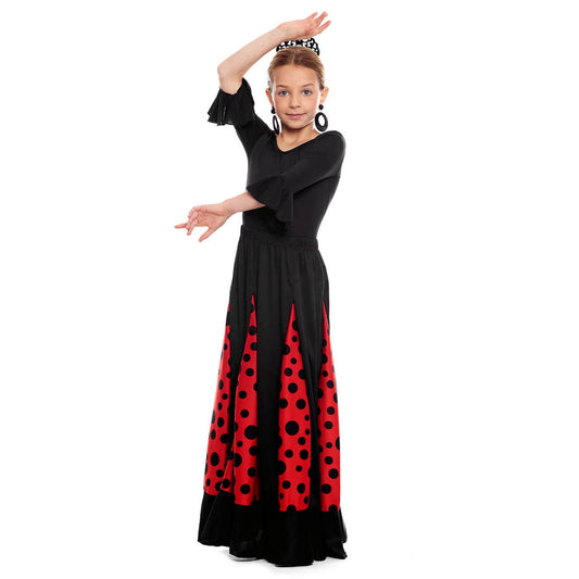 Flamenco-Rock shwarz-rot für Kinder