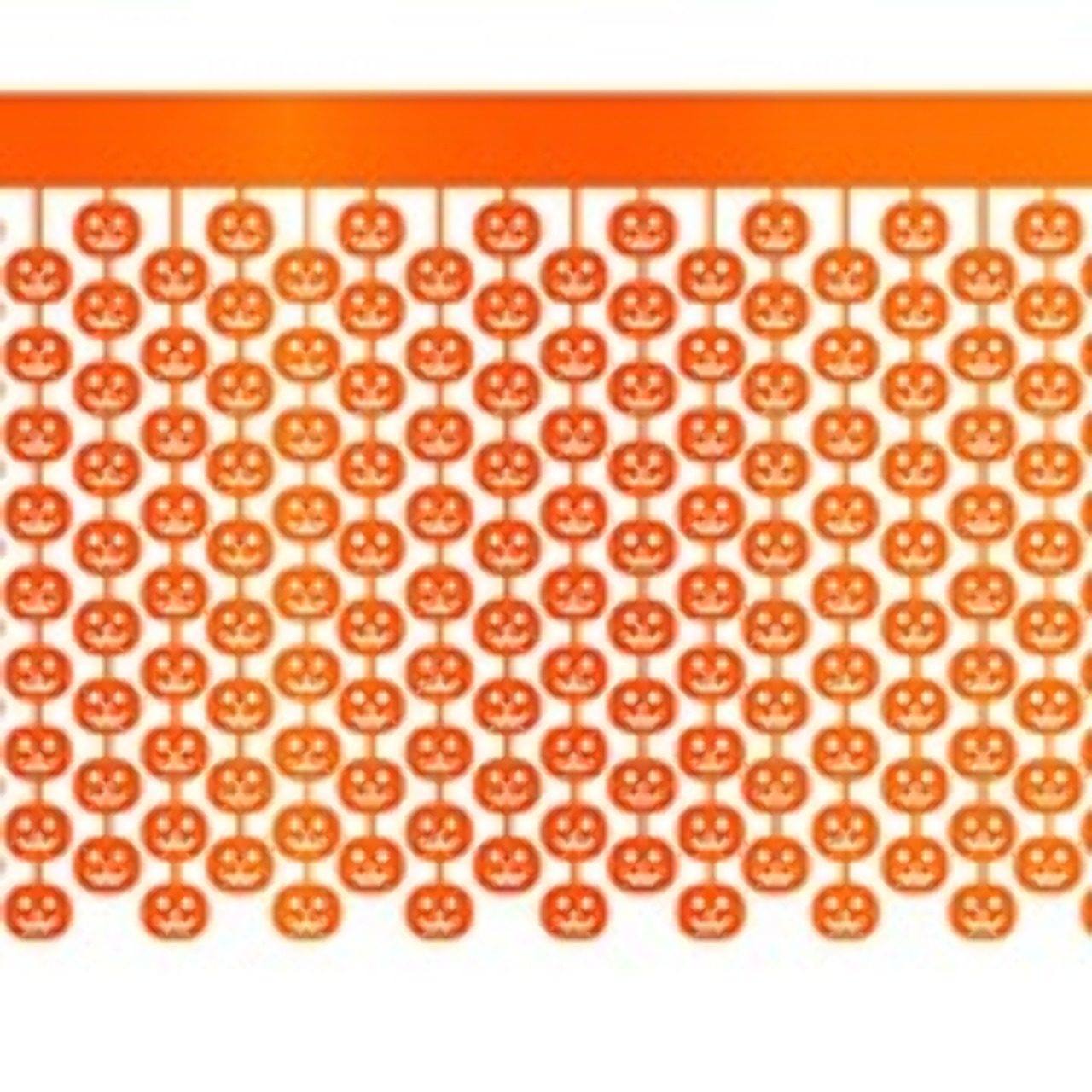 Tischrock mit Orangen Totenschädeln