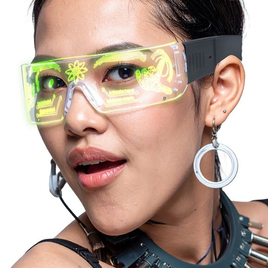 Futuristische LED-Lichtbrillen