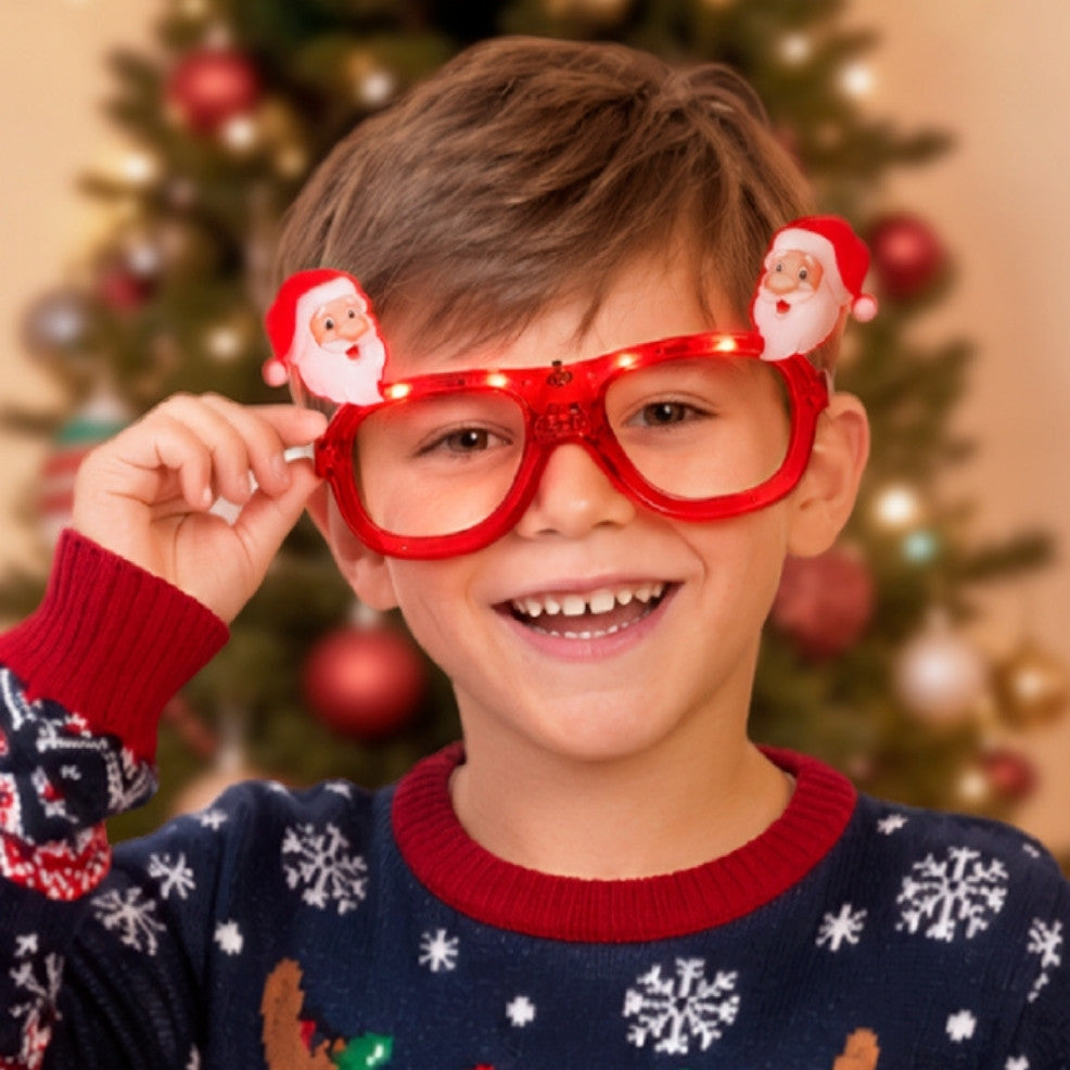 Leuchtende Weihnachtsmann-Brille
