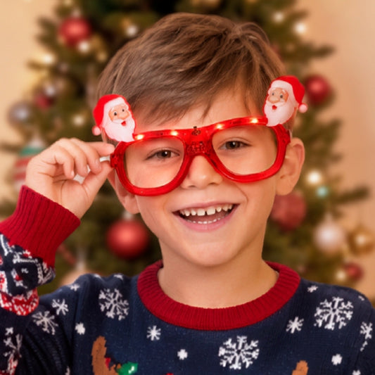 Leuchtende Weihnachtsmann-Brille