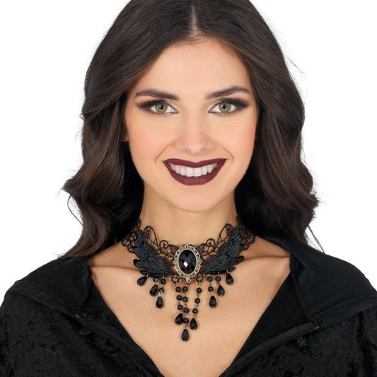 Gothic, bestickte Halskette