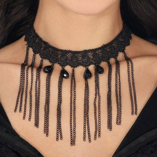 Gothic Halsband mit Ketten