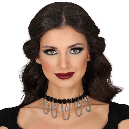Gothic Halsband Silber 