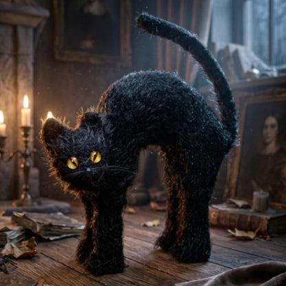Wütende Schwarze-Katze