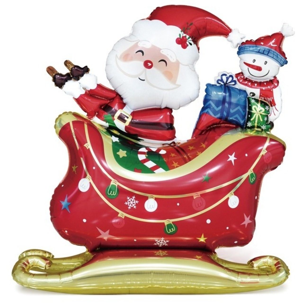 Weihnachtsmann-Schlitten-Folienallon