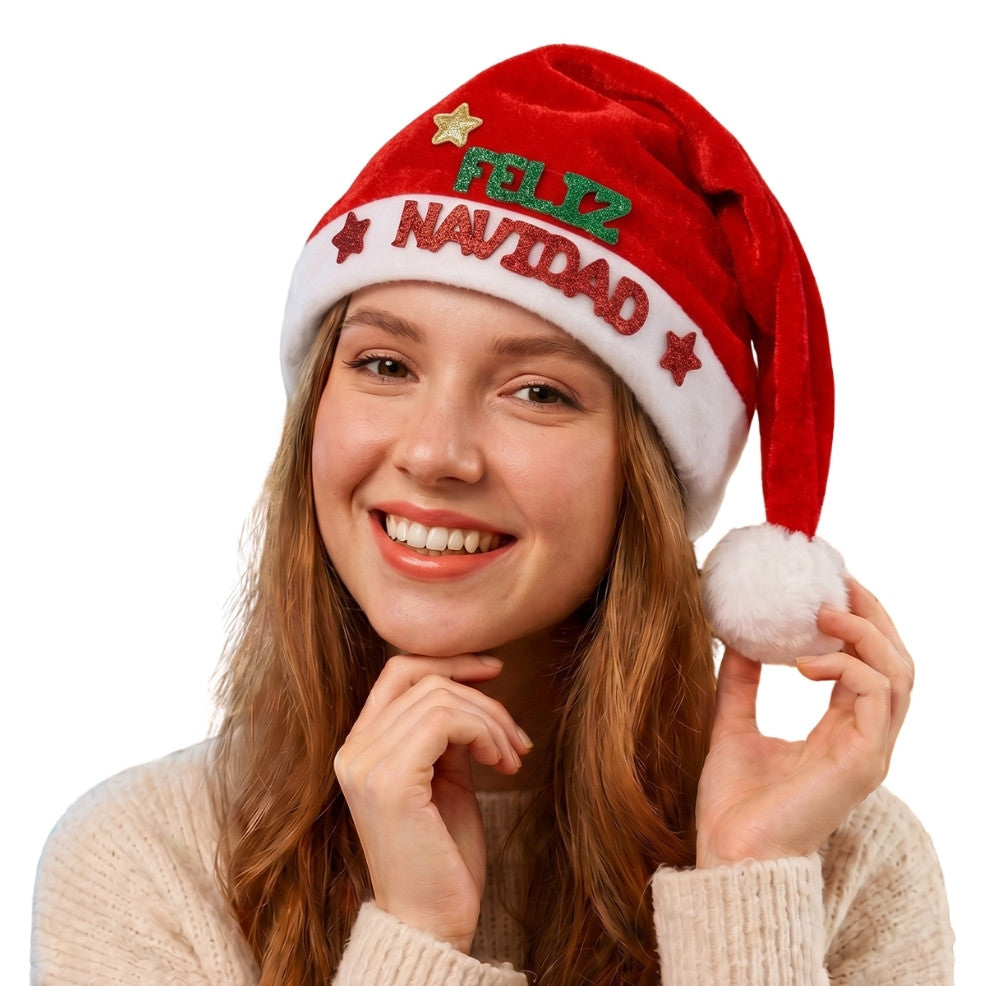 Rote Frohe-Weihnachten-Mütze