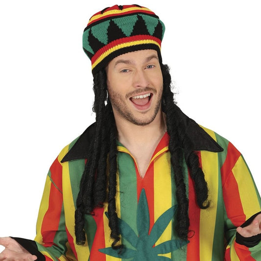 Jamaika-Mütze mit Rastas