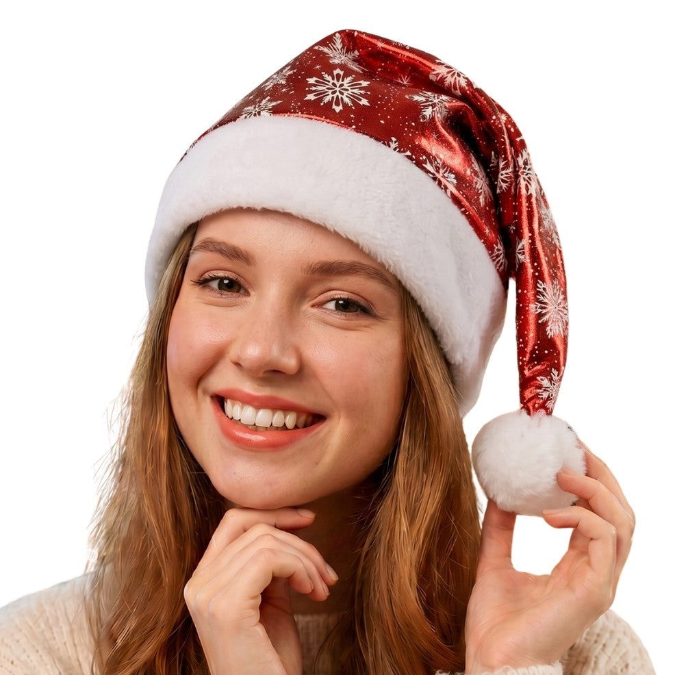 Metallisierte rote Weihnachtsmütze