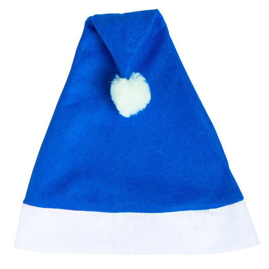 Blaue Weihnachtsmütze