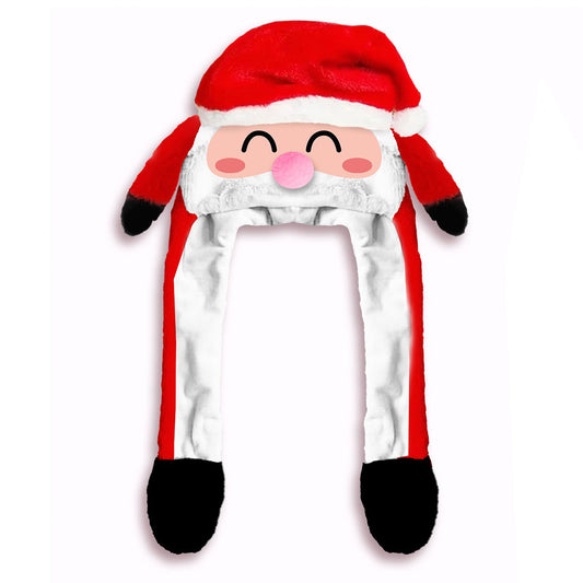 Wackelohr Mütze Weihnachtsman mit beweglichen Ohren