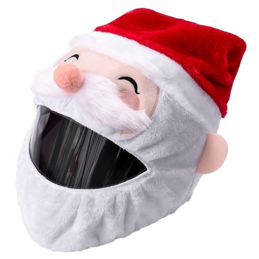 Lächelnde Weihnachtsmann-Mütze für den Helm