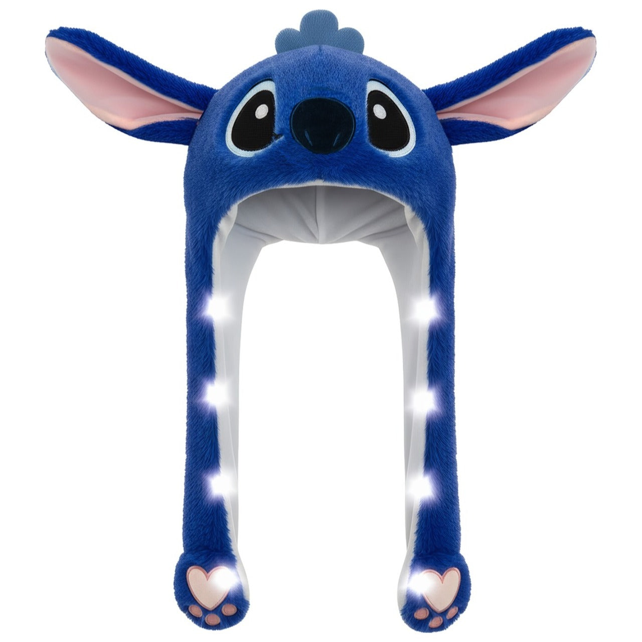 Blaue Wackelohr Stitch Mütze mit Beweglichen Ohren und Licht