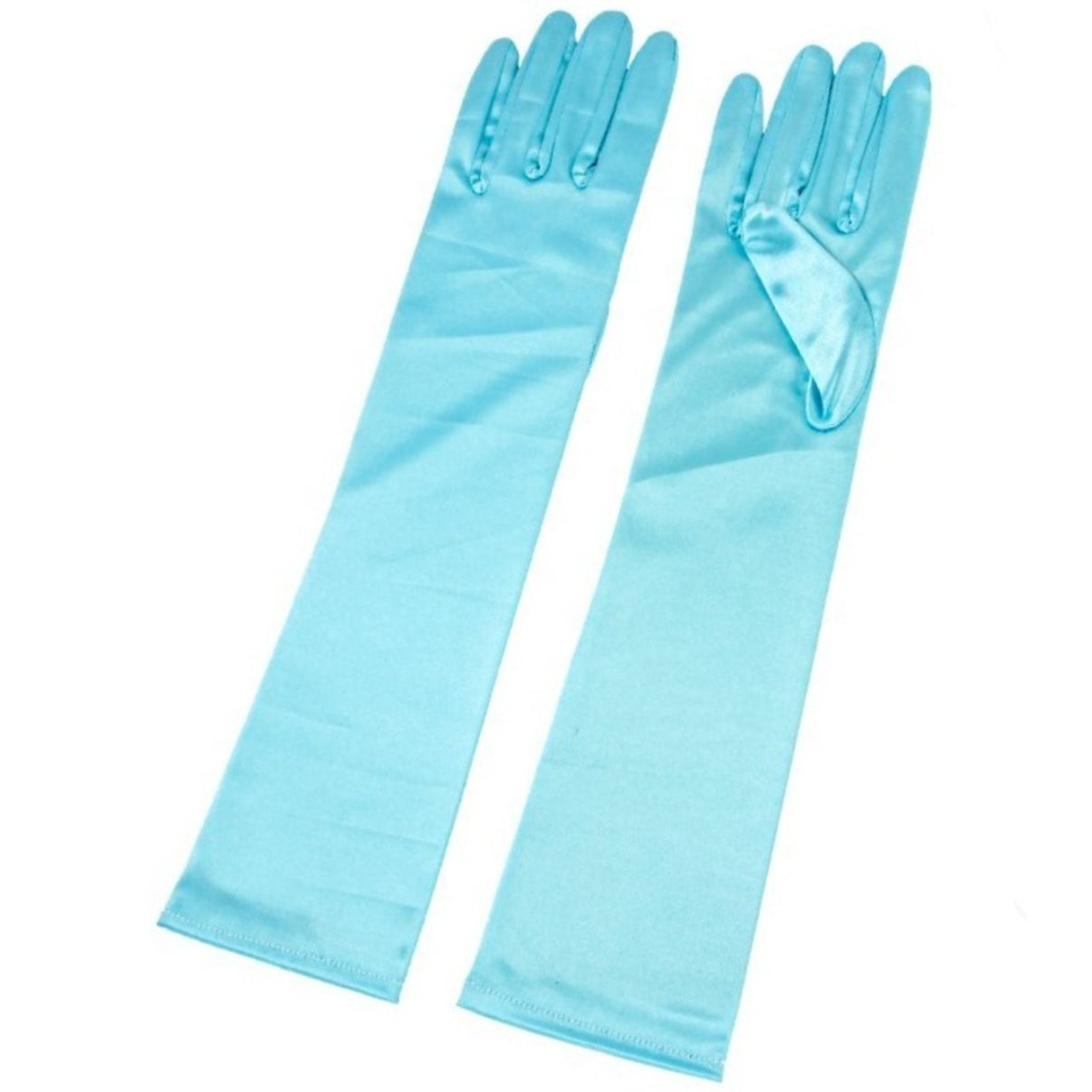 blaue handschuhe karneval Lange hellblaue Satinhandschuhe für Karneval | Costumalia