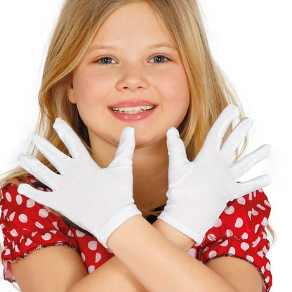 Weiße Handschuhe Eco für Jungen und Mädchen | Costumalia